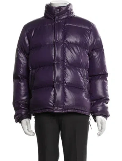 Pre-owned Moncler Puffer Coat In Purple