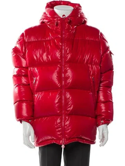 Pre-owned Moncler Puffer Coat In Red