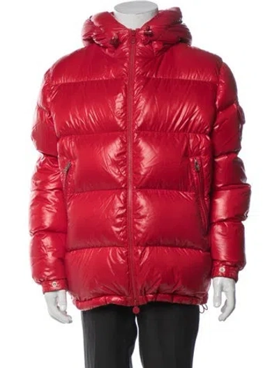 Pre-owned Moncler Puffer Coat In Red