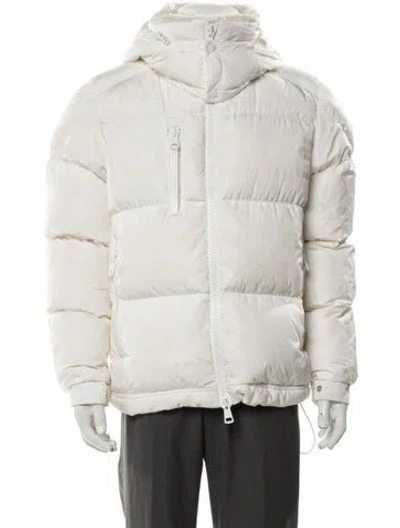 Pre-owned Moncler Puffer Coat In White