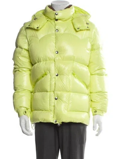 Pre-owned Moncler Puffer Coat In Yellow