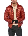 Moncler Puffer Down Jacket In Brown