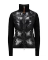 Moncler Puffer Knit Cardigan In Black