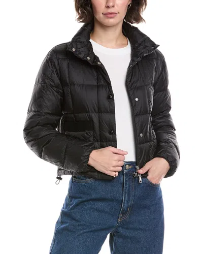Moncler Jarcieu Braided Trim Short Down Jacket In Black