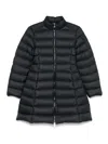 Moncler Puffer Jacket Long High Collar In Black
