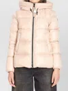 Moncler Puffer Jacket Featuring Adjustable Hood In Pink