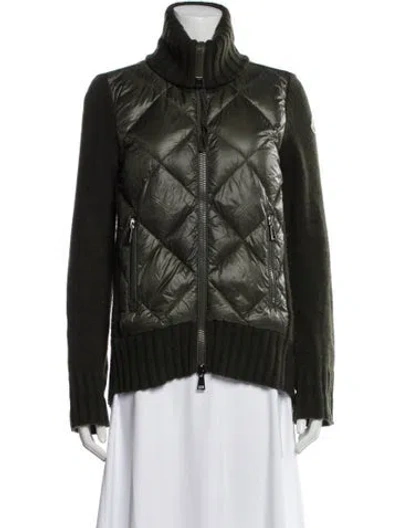 Pre-owned Moncler Puffer Jacket In Green