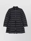 Moncler Puffer Jacket Long High Collar In Black
