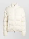 Moncler White Puffer Jacket With Braids In Cotton Blend In White