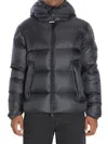 Moncler Mens Black Couyere Nylon-down Jacket In Blue