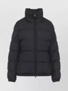 Moncler Puffer Jacket With High Collar And Cuffs In Blue