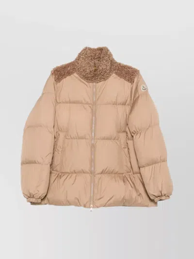 MONCLER PUFFER JACKET WITH HIGH COLLAR AND POCKETS