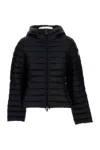 Moncler Puffer Jacket With Metal Zip Fastener And Hood In Black