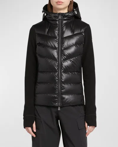 MONCLER PUFFER POLAR FLEECE ZIP-UP CARDIGAN