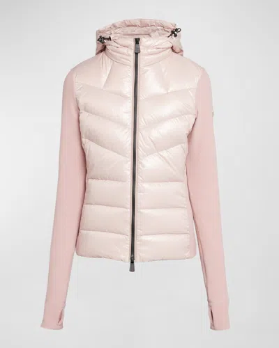 MONCLER PUFFER POLAR FLEECE ZIP-UP CARDIGAN