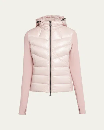 MONCLER PUFFER POLAR FLEECE ZIP-UP CARDIGAN