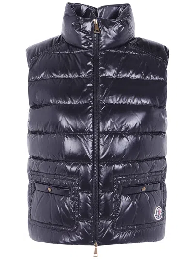Moncler Puffer Vest "frelon" In Black