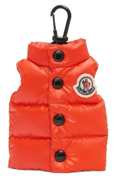 MONCLER LOGO KEY RING キーリング　レッド Moncler Puffer Vest Key Ring In Red | ModeSens