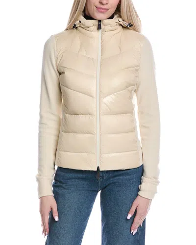 Moncler Puffer Zip-up Cardigan In White