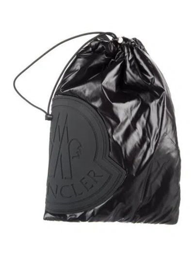 Pre-owned Moncler Puffer Zip-tie Bag In Black