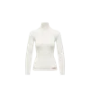 Moncler Pull À Col Roulé En Laine Avec Logo In White