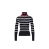 Moncler Stripe Virgin Wool Quarter Zip Pullover