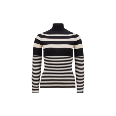 MONCLER STRIPED WOOL POLO NECK JUMPER, WOMEN, MULTICOLOUR, SIZE: S