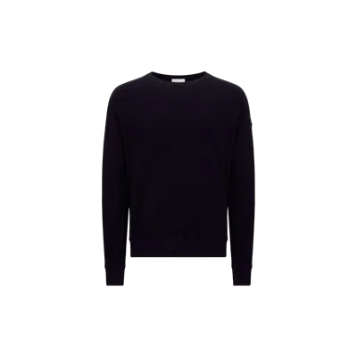 Moncler Pull En Coton Et Cachemire In Black