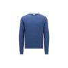 Moncler Cotton & Cashmere Jumper, Men, Blue, Size: M In Blue