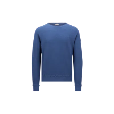Moncler Cotton & Cashmere Jumper, Men, Blue, Size: M