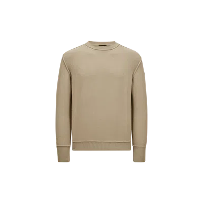 MONCLER TEXTURED COTTON JUMPER, MEN, BEIGE, SIZE: XL