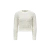 Moncler Textured Cotton Sweater White In White