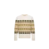 Moncler Fair Isle Virgin Wool Sweater In Neutral