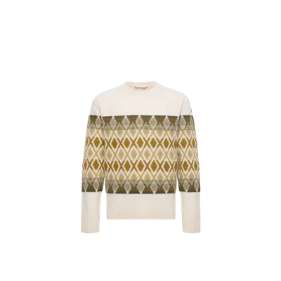 MONCLER PULL EN LAINE À MOTIF LOSANGE