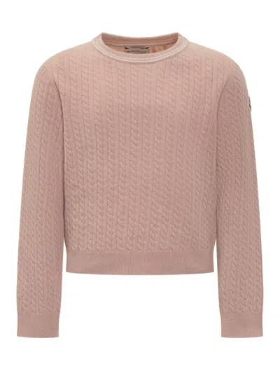 Moncler Pullover Sweater - Mini Fit In Rosa