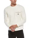 Moncler Men Logo Patch Sweatshirt In White