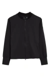 Moncler Solid Zip-up Jacket In Moonless Night