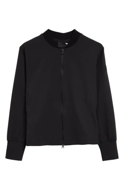 Moncler Solid Zip-up Jacket In Moonless Night