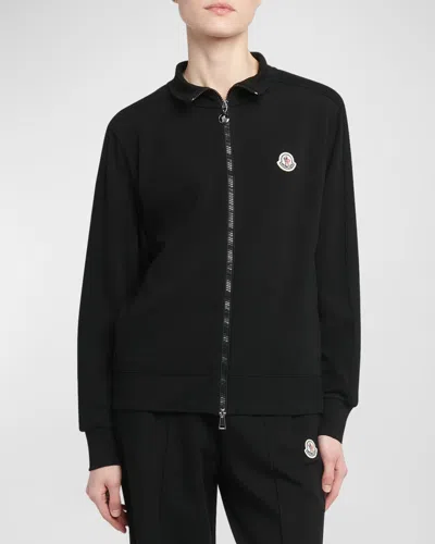 Moncler Punto Milano Zip-up Cardigan In Black
