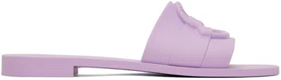 Moncler Purple Rubber Sandals In 60i Lavender