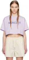 Moncler Purple Sequinned T-shirt In 61a Purple Sage