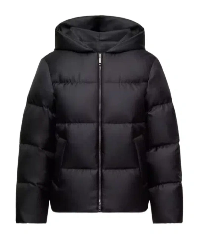 Moncler Qiu Hao Duan Hooded Short Down Jacket In Black