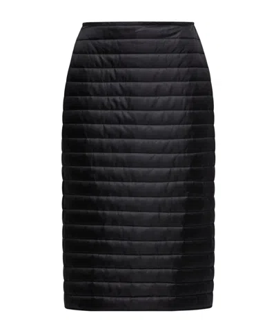 Moncler Qiu Hao Padded Midi Skirt In Black