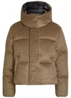 Moncler Embroidered Polyester Quierzy Down Jacket In Brown