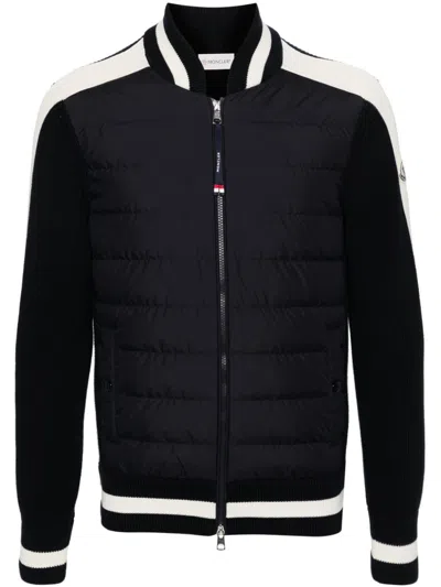 MONCLER QUILED-PANEL COTTON JACKET