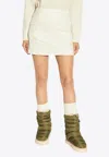 Moncler Quilted A-line Mini Skirt In Cream