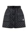 Moncler Quilted Wrap Miniskirt In Black