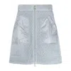 Moncler Nylon Leger Padded Mini Skirt In Grey