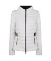 Moncler Quilted Belted Jacket In White
