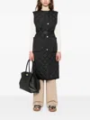 Moncler Quilted Belted Vest In Black